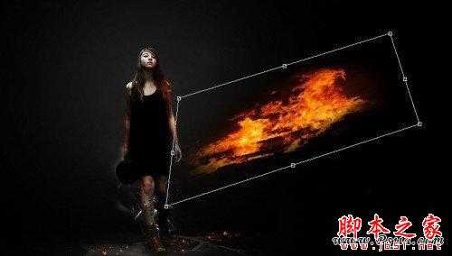 ‘photoshop合成超炫的火焰美女壁纸‘