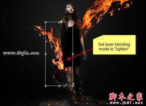 ‘photoshop合成超炫的火焰美女壁纸‘