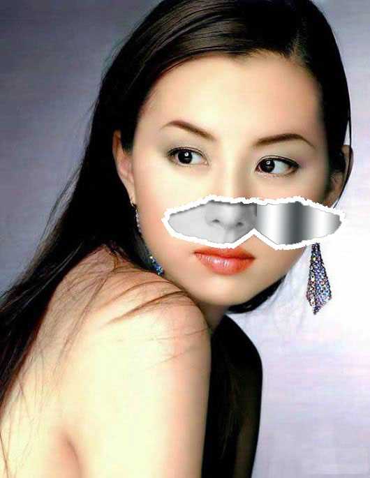 ‘Photoshop为美女图片添加简单的撕边效果‘