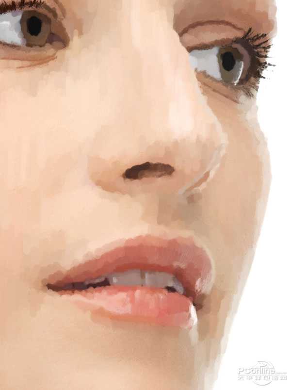 ‘Photoshop将美女头像转为抽象油画效果‘