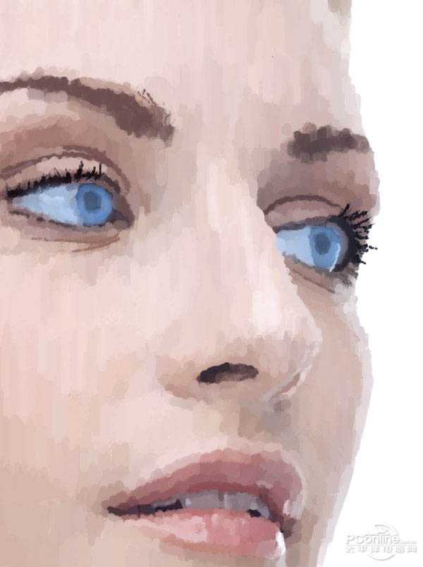 ‘Photoshop将美女头像转为抽象油画效果‘