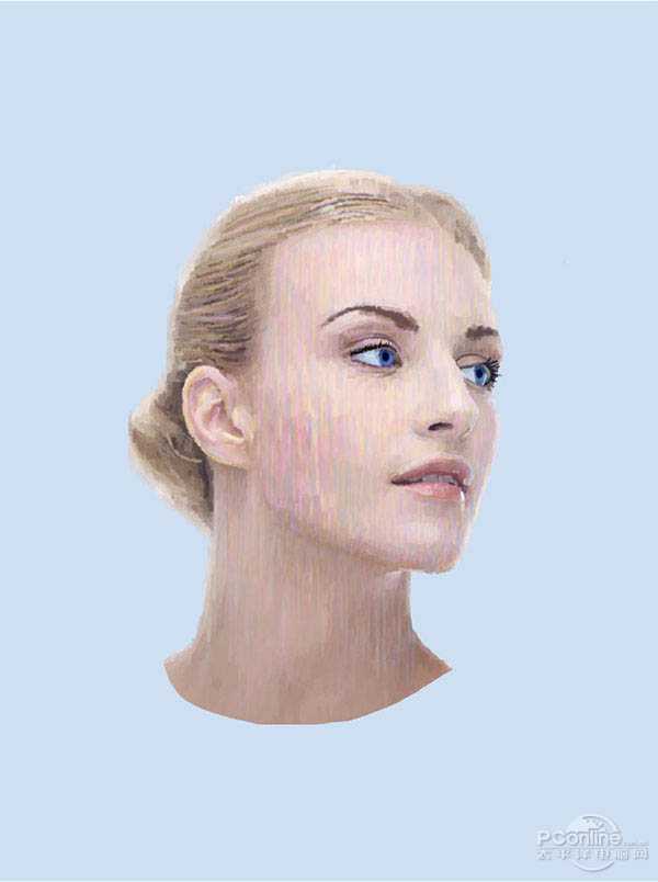 ‘Photoshop将美女头像转为抽象油画效果‘