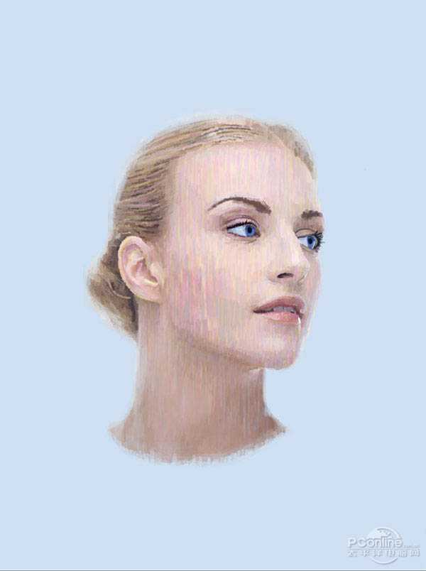 ‘Photoshop将美女头像转为抽象油画效果‘