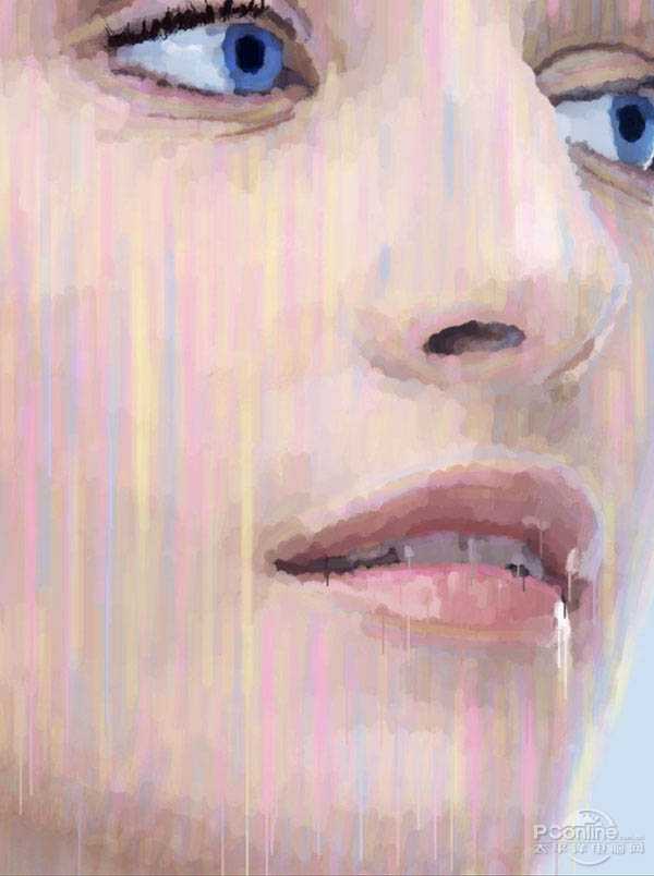‘Photoshop将美女头像转为抽象油画效果‘