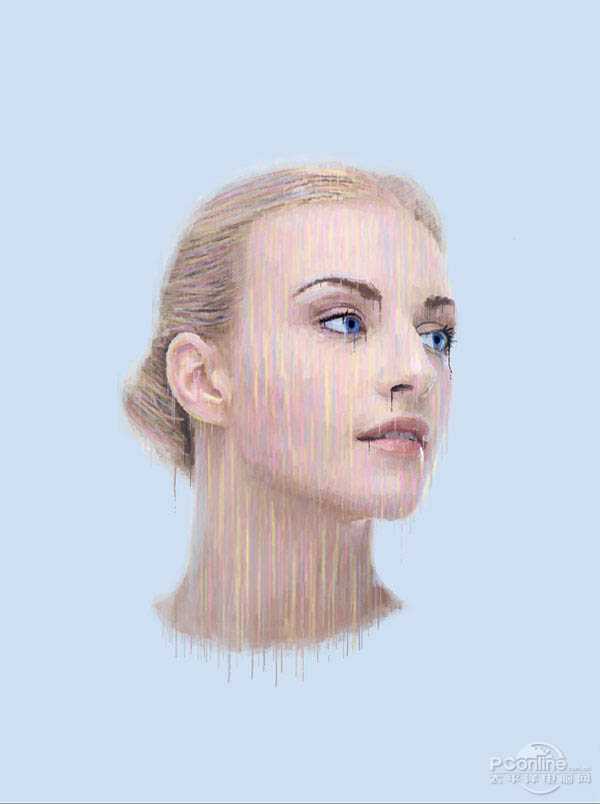 ‘Photoshop将美女头像转为抽象油画效果‘