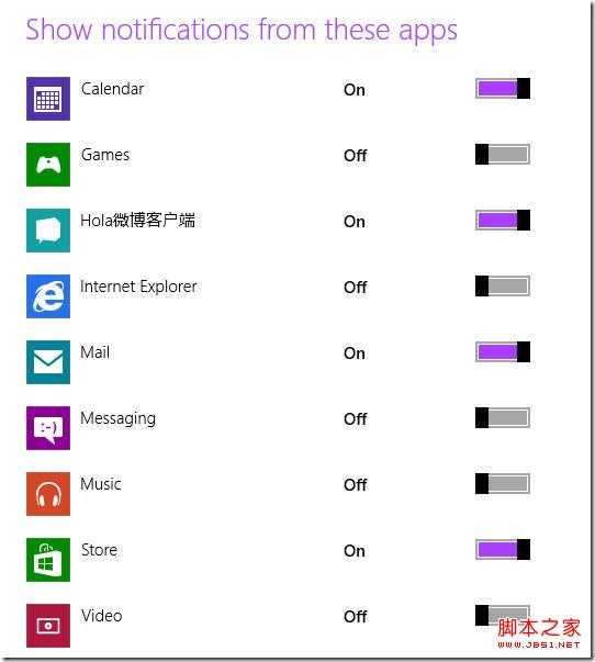 如何设置Windows 8操作系统消息提醒