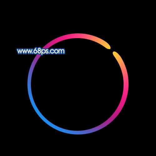 ‘Photoshop打造漂亮的彩色发光圆环‘