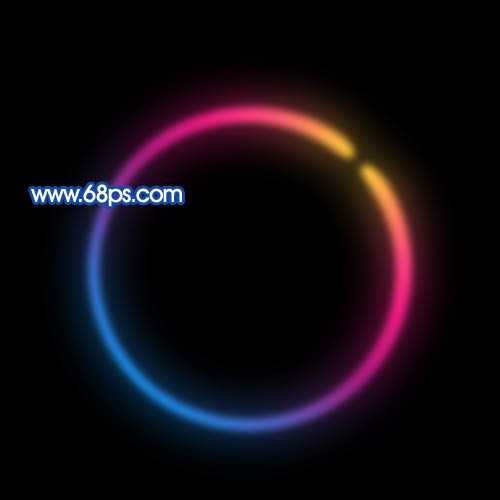 ‘Photoshop打造漂亮的彩色发光圆环‘