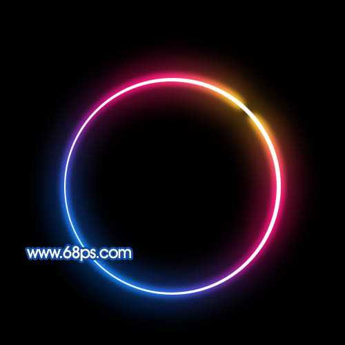 ‘Photoshop打造漂亮的彩色发光圆环‘