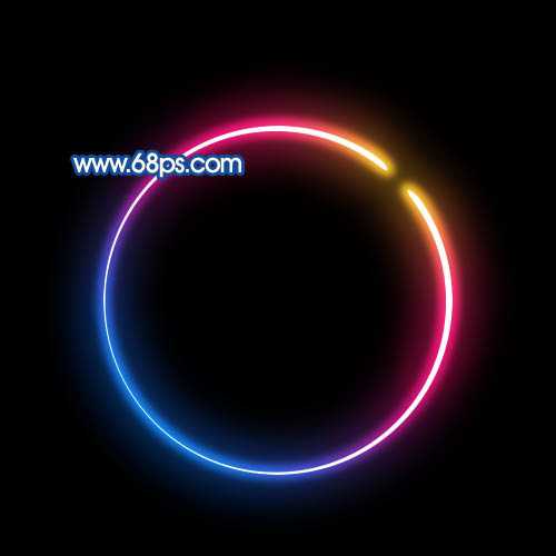 ‘Photoshop打造漂亮的彩色发光圆环‘