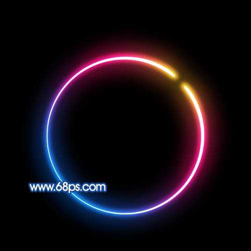 ‘Photoshop打造漂亮的彩色发光圆环‘