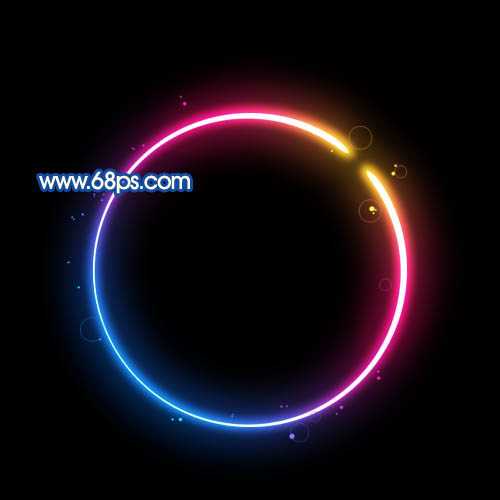 ‘Photoshop打造漂亮的彩色发光圆环‘