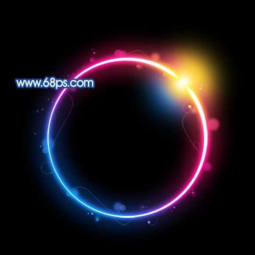 ‘Photoshop打造漂亮的彩色发光圆环‘