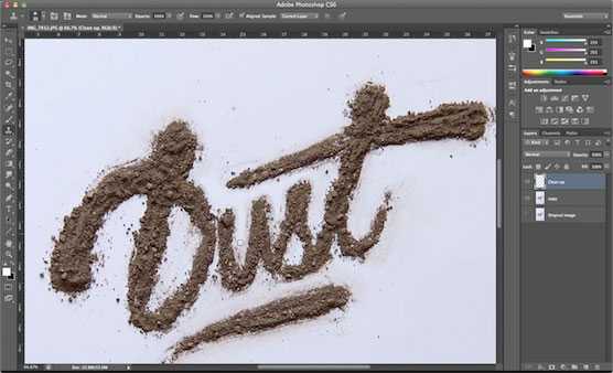 ‘PS教你创建原汁原味的尘土字体‘