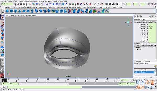 MAYA NURBS制作高精度生物模型详解 脚本之家 MAYA建模教程