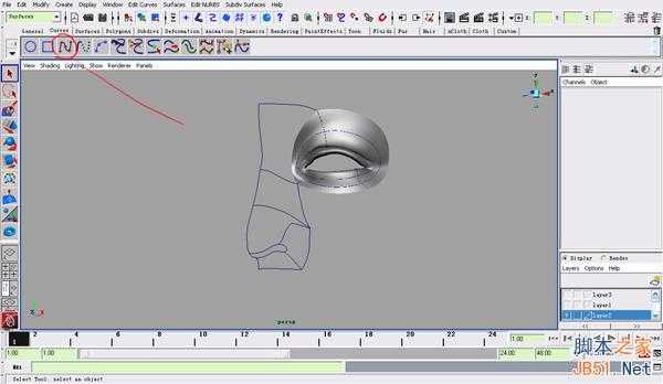 MAYA NURBS制作高精度生物模型详解 脚本之家 MAYA建模教程