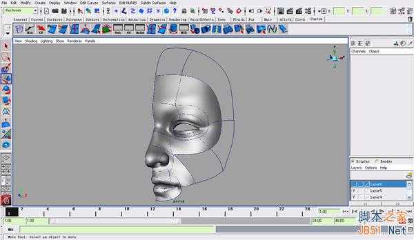 MAYA NURBS制作高精度生物模型详解 脚本之家 MAYA建模教程