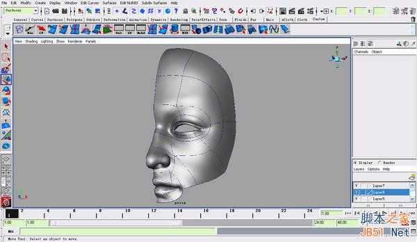 MAYA NURBS制作高精度生物模型详解 脚本之家 MAYA建模教程