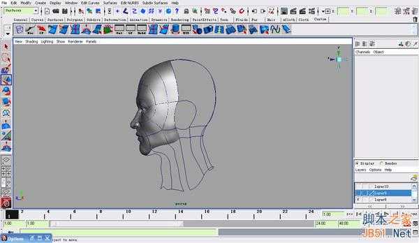 MAYA NURBS制作高精度生物模型详解 脚本之家 MAYA建模教程