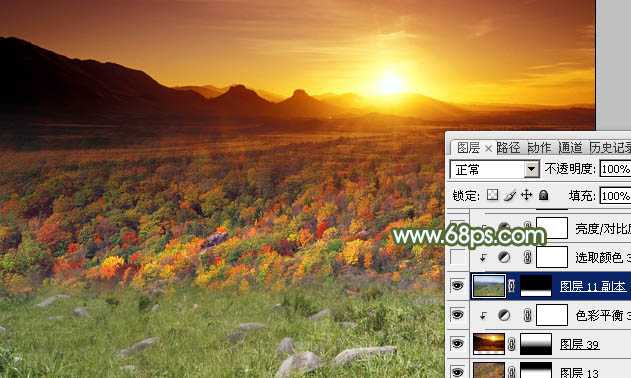 ‘Photoshop合成唯美梦幻的的秋季婚片‘