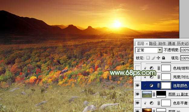 ‘Photoshop合成唯美梦幻的的秋季婚片‘