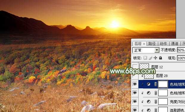 ‘Photoshop合成唯美梦幻的的秋季婚片‘