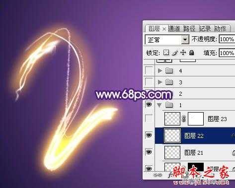 ‘photoshop制造绚丽的霓虹烟火文字教程‘