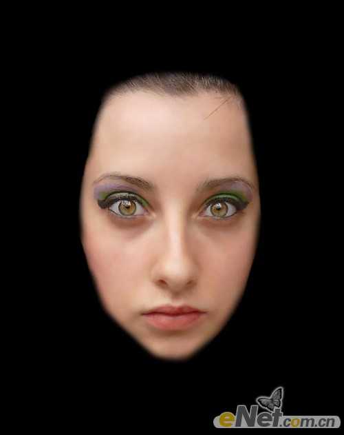 ‘photoshop合成制作出正在燃烧的破碎面具‘
