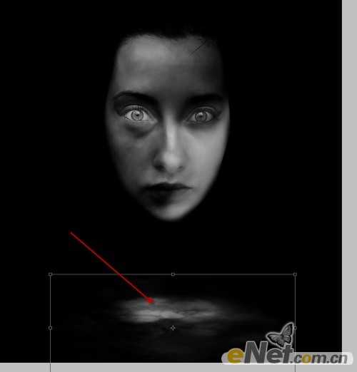 ‘photoshop合成制作出正在燃烧的破碎面具‘