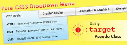 Pure CSS DropDown Menu using