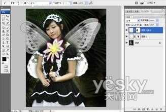 PhotoShop营造梦幻效果_神秘园中的精灵_天极frist设计在线整理转载