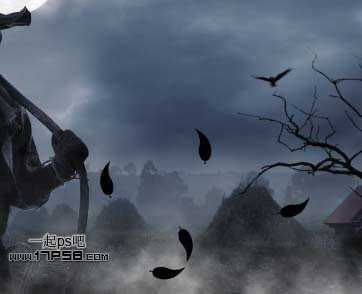 ‘photoshop合成恐怖幽灵稻草人效果‘
