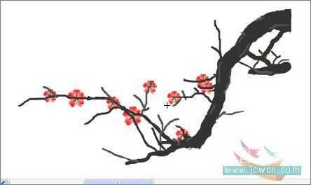 Flash教程：绘制喜鹊和红梅动画