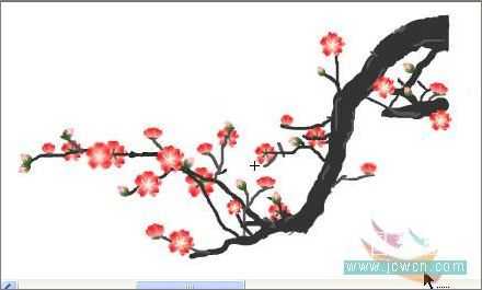 Flash教程：绘制喜鹊和红梅动画