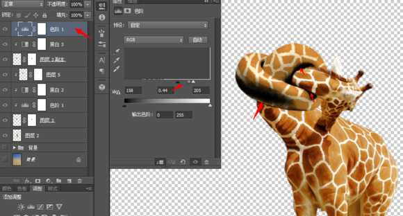 ‘Photoshop设计制作脖子被打结的长颈鹿‘