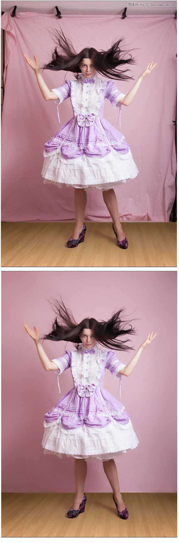 ‘Photoshop把杂乱的人像背景处理地更加美观‘