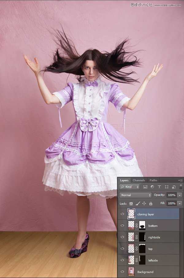 ‘Photoshop把杂乱的人像背景处理地更加美观‘