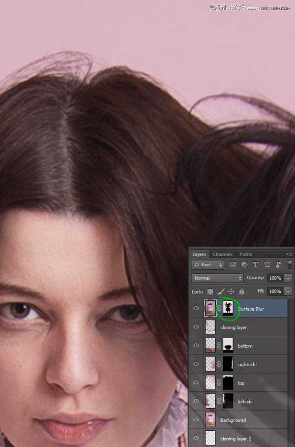 ‘Photoshop把杂乱的人像背景处理地更加美观‘