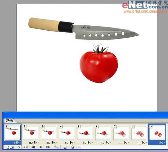 Imageready制作刀切西红柿动画效果图_脚本之家jb51.net整理