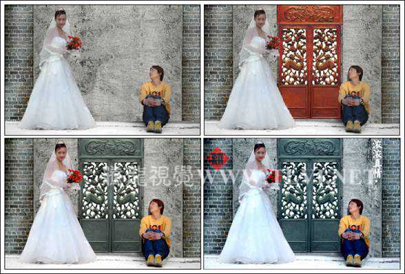 ‘photoshop下为婚纱照片增加艺术感染力教材‘