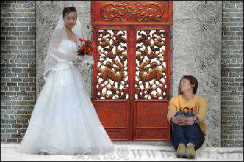 ‘photoshop下为婚纱照片增加艺术感染力教材‘