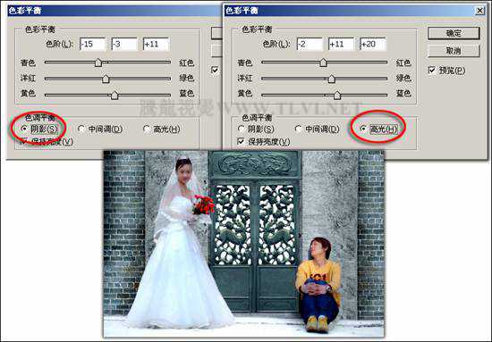 ‘photoshop下为婚纱照片增加艺术感染力教材‘
