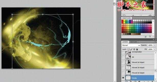 ‘Photoshop绘制出梦幻绚丽光线效果‘