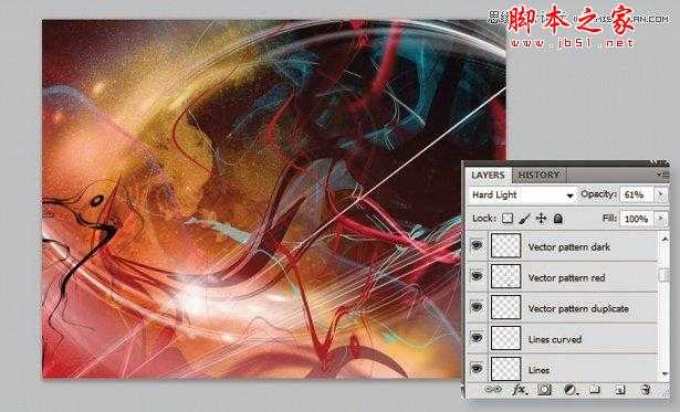 ‘Photoshop绘制出梦幻绚丽光线效果‘