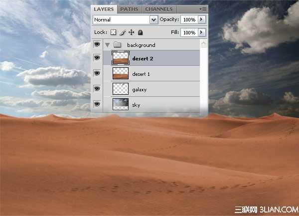 ‘PS制作沙漠人物时钟场景设计教程‘