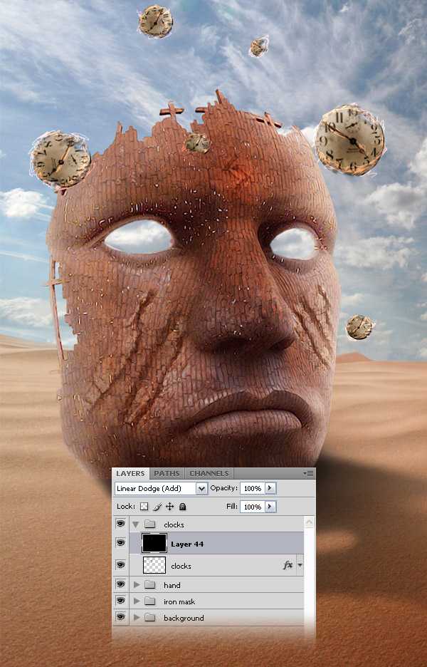 ‘PS制作沙漠人物时钟场景设计教程‘