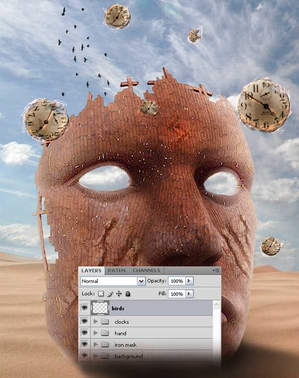‘PS制作沙漠人物时钟场景设计教程‘