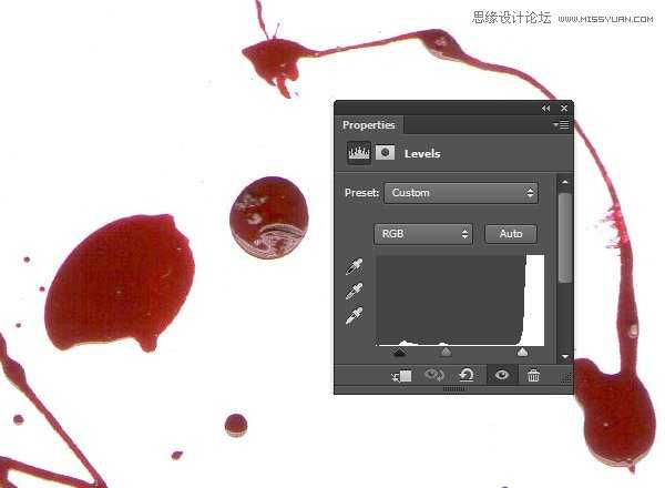 ‘Photoshop纯手工创建高清晰血迹喷溅效果笔刷教程‘
