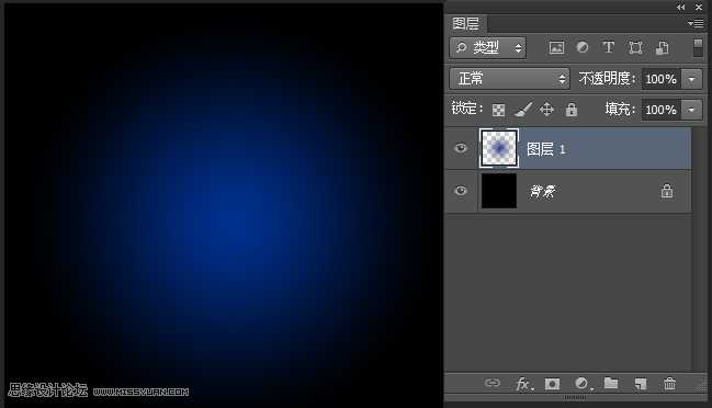 ‘Photoshop制作梦幻绚丽的蓝色放射光束效果图‘
