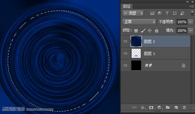 ‘Photoshop制作梦幻绚丽的蓝色放射光束效果图‘